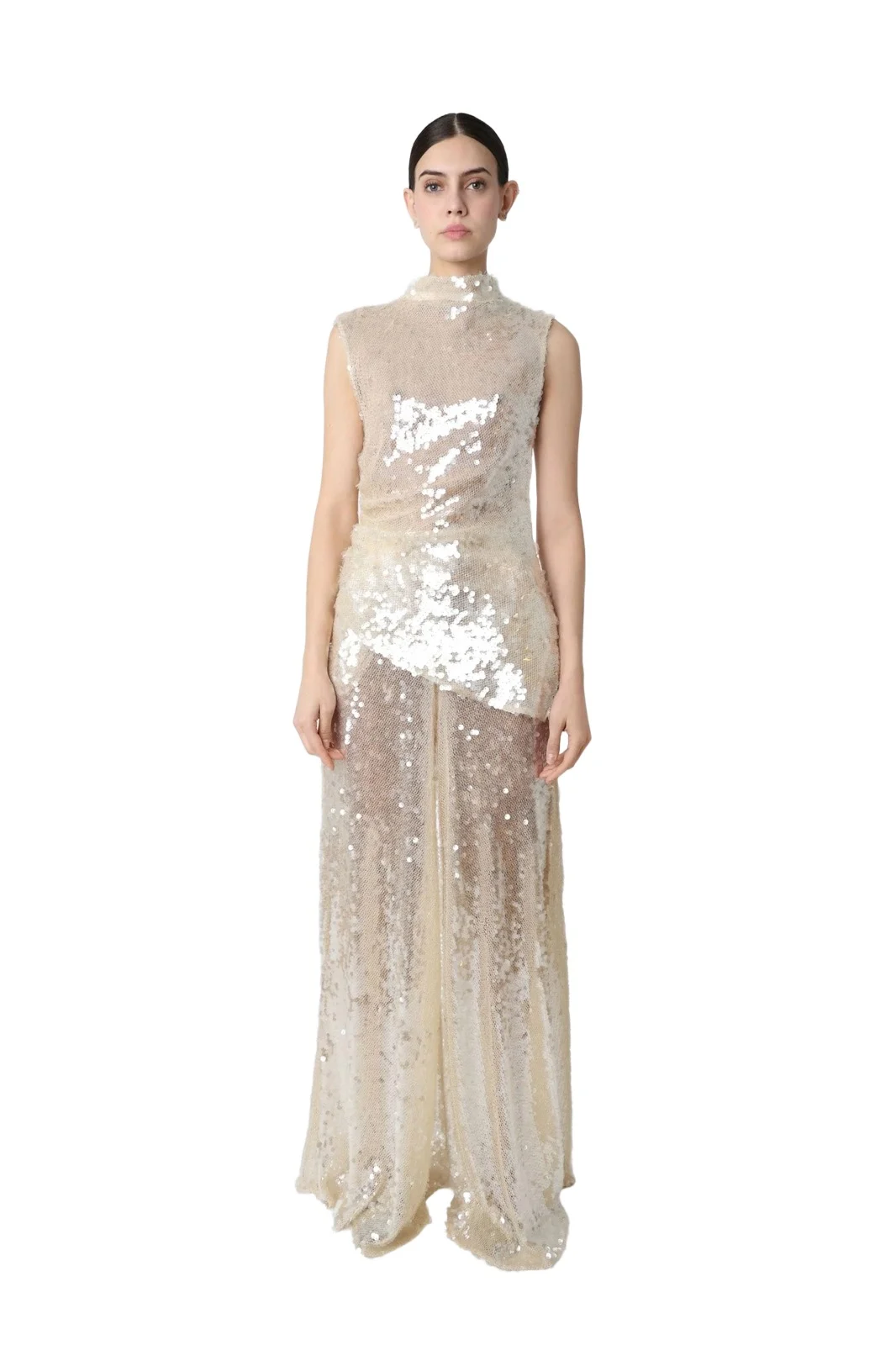 Lapointe Mesh Sequin Wide Leg Pant