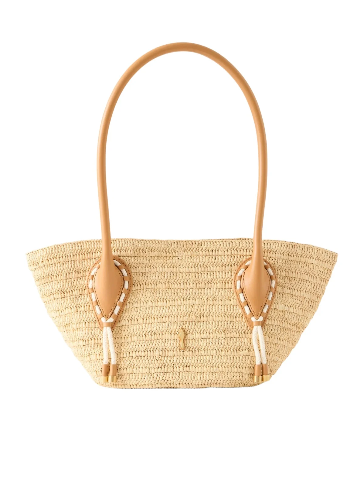 Venus Embellished Leather-trimmed Raffia Tote Venus Embellished Leather-trimmed Raffia Tote