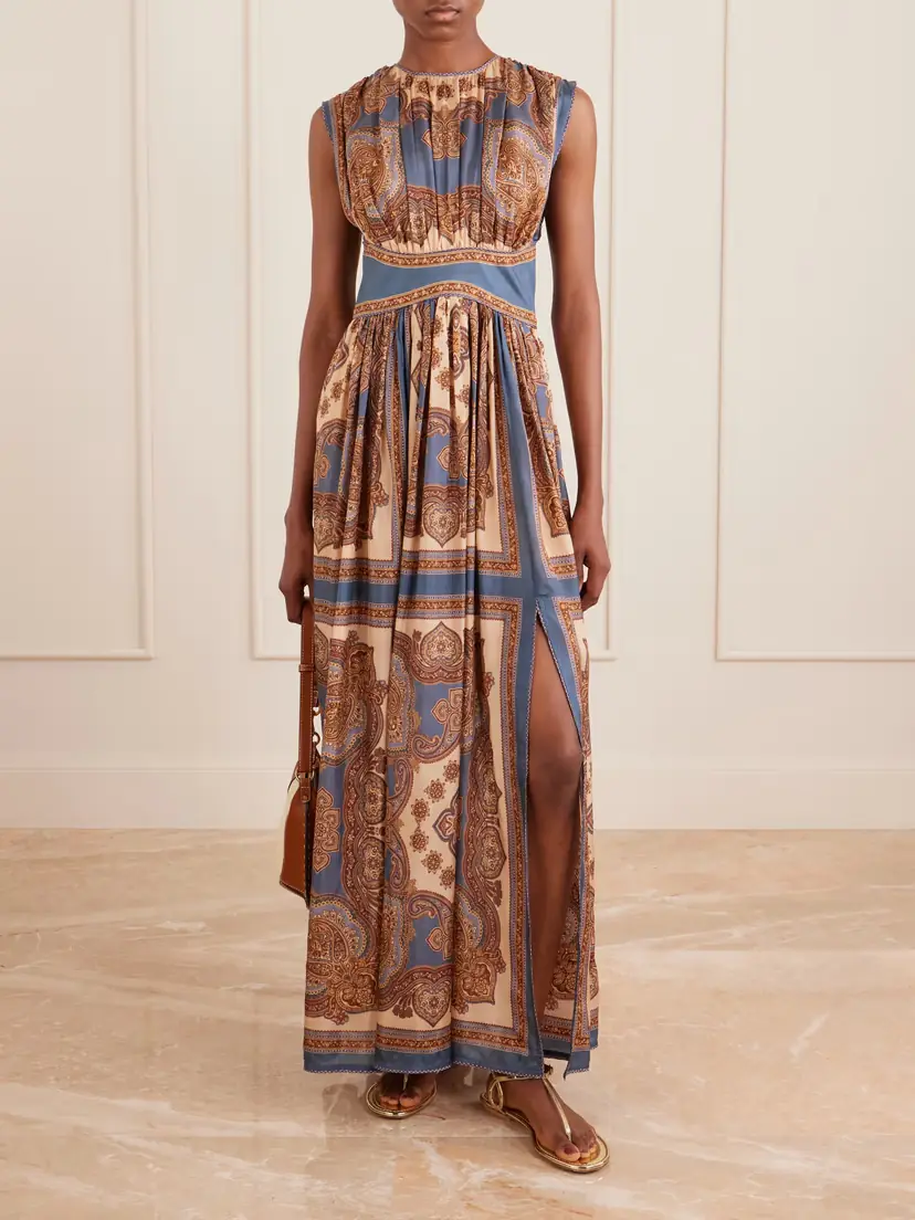 Zimmermann Mahon Gathered Printed Silk Maxi Dress | Thumbnail 2 Zimmermann Mahon Gathered Printed Silk Maxi Dress | Thumbnail 2