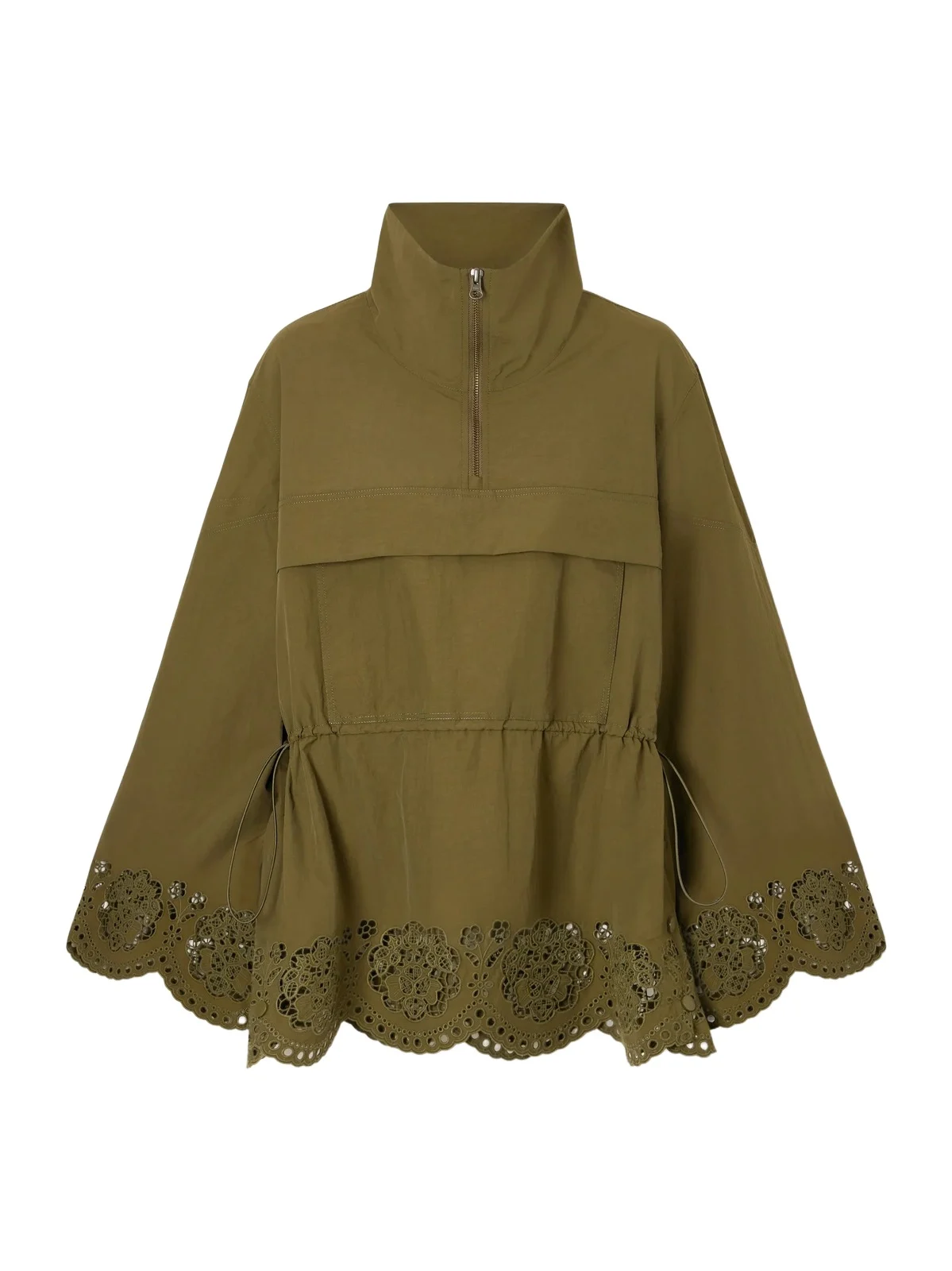 Vittoria Broderie Anglaise-trimmed Shell Jacket
