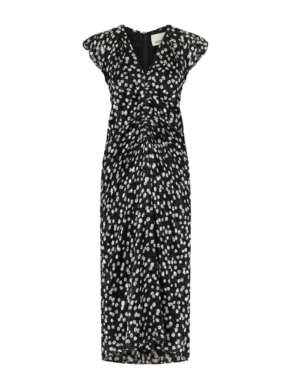 Lyndsay Ruffled Gathered Floral-print Chiffon Midi Dress