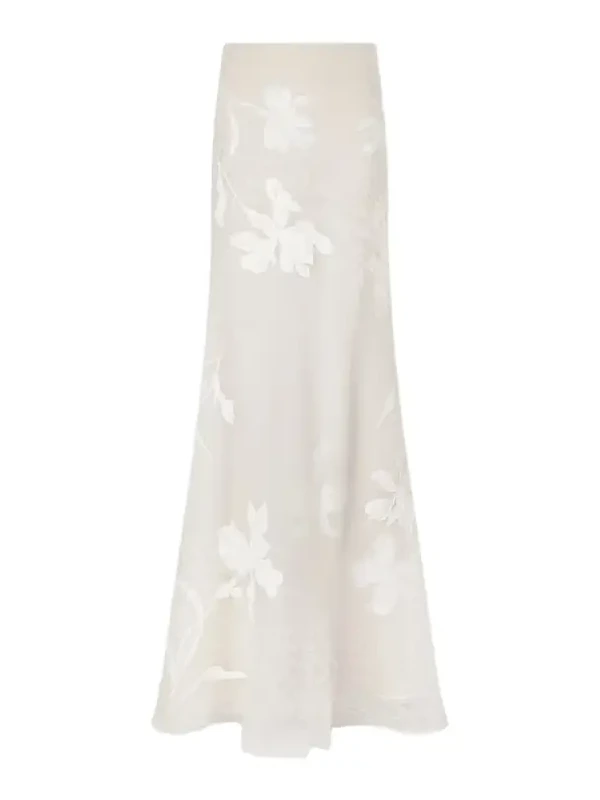 Dean Floral-embroidered Silk-blend Organza Maxi Skirt