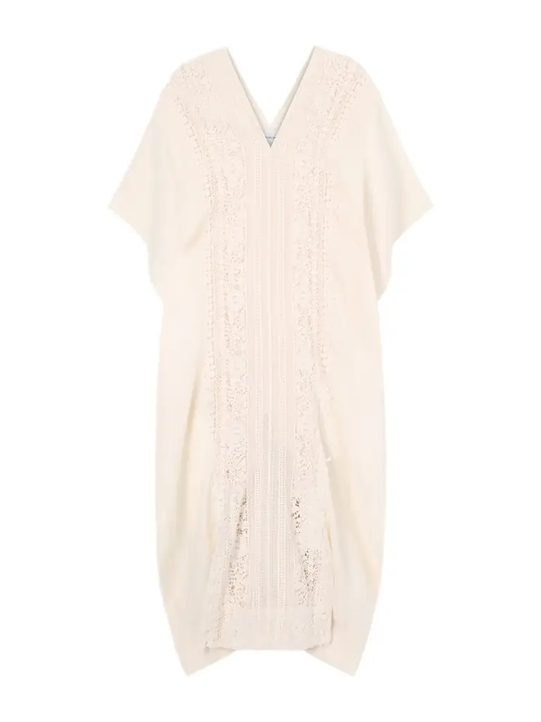 Miguelina Brea Floral-embroidered Linen Coverup | Image 1 Miguelina Brea Floral-embroidered Linen Coverup | Image 1