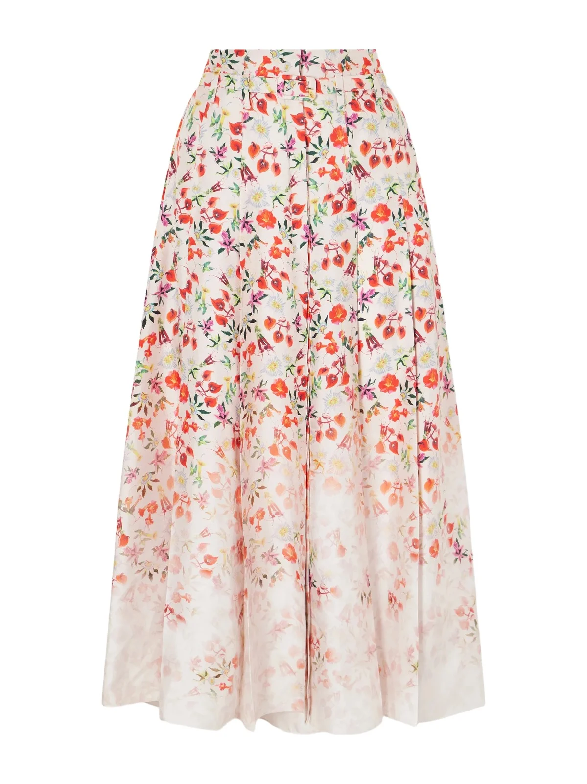 Dugald Floral-print Belted Pleated Silk Maxi Skirt Dugald Floral-print Belted Pleated Silk Maxi Skirt
