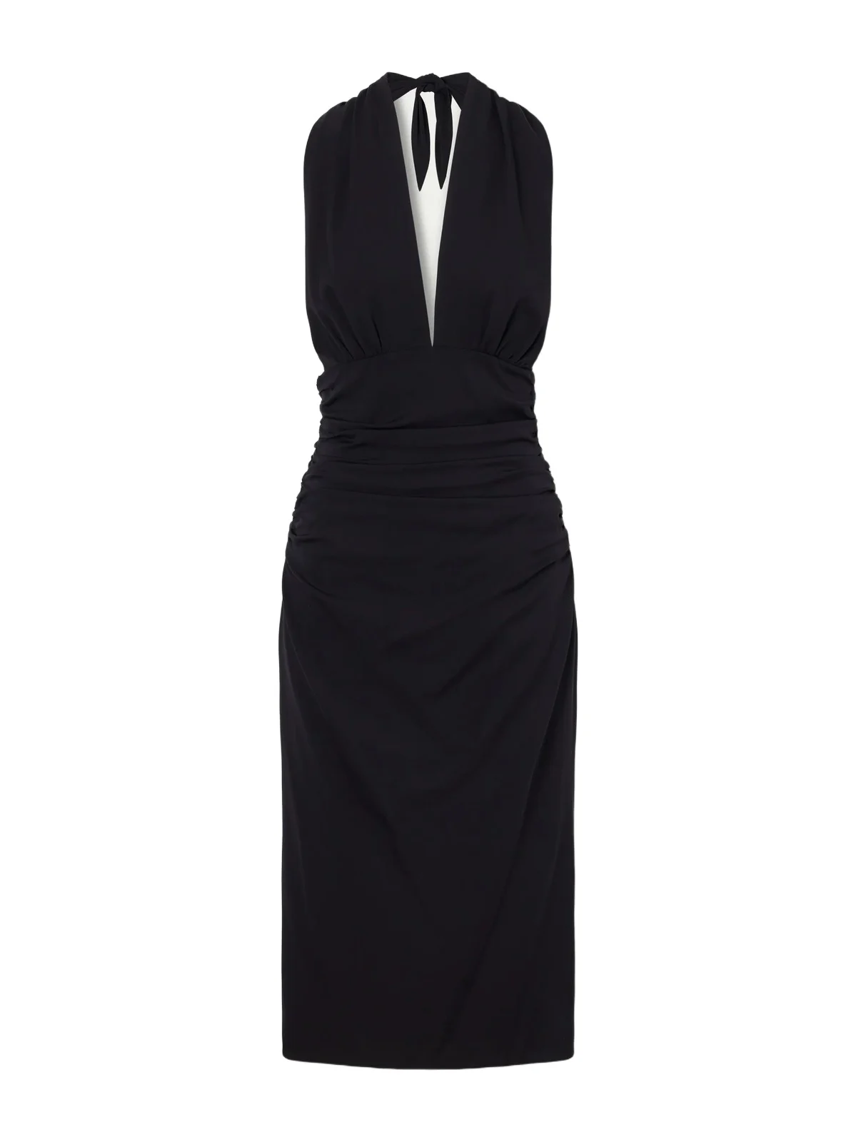 Dolce & Gabbana Backless Silk-blend Halterneck Midi Dress