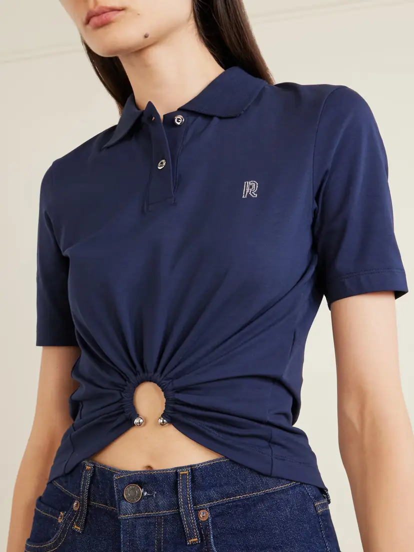 Rabanne Embellished Cotton-blend Shirt | Thumbnail 4