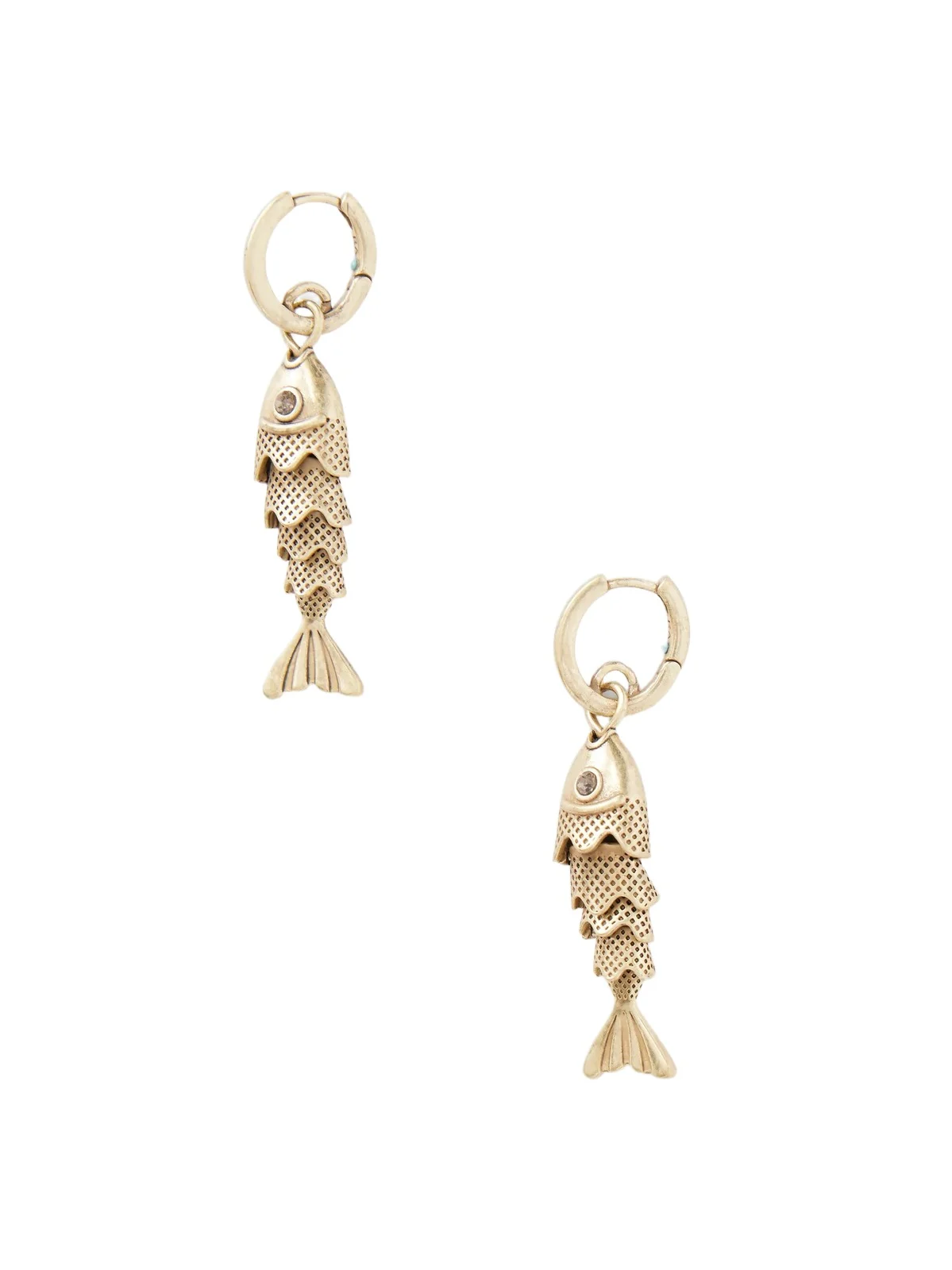 The Fish Gold-tone And Cubic Zirconia Earrings The Fish Gold-tone And Cubic Zirconia Earrings
