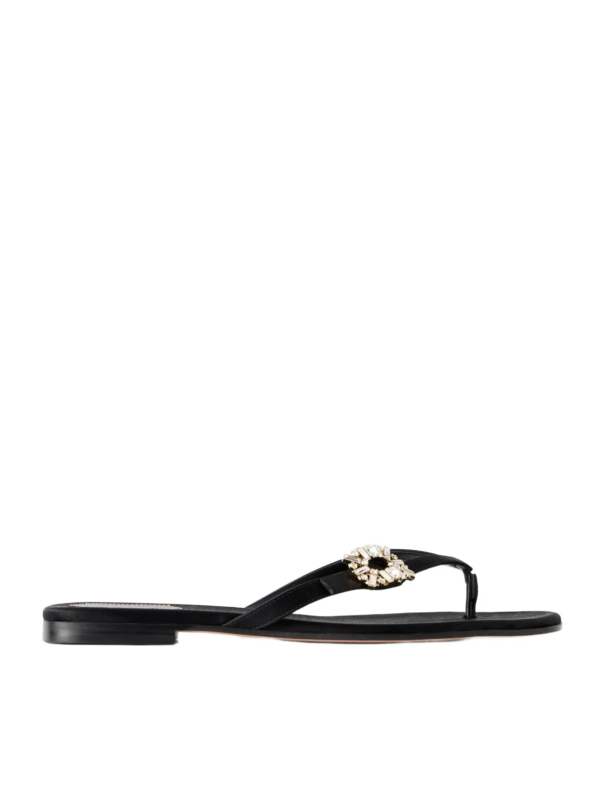 Roger Vivier Infradito Embellished Satin Thong Sandals