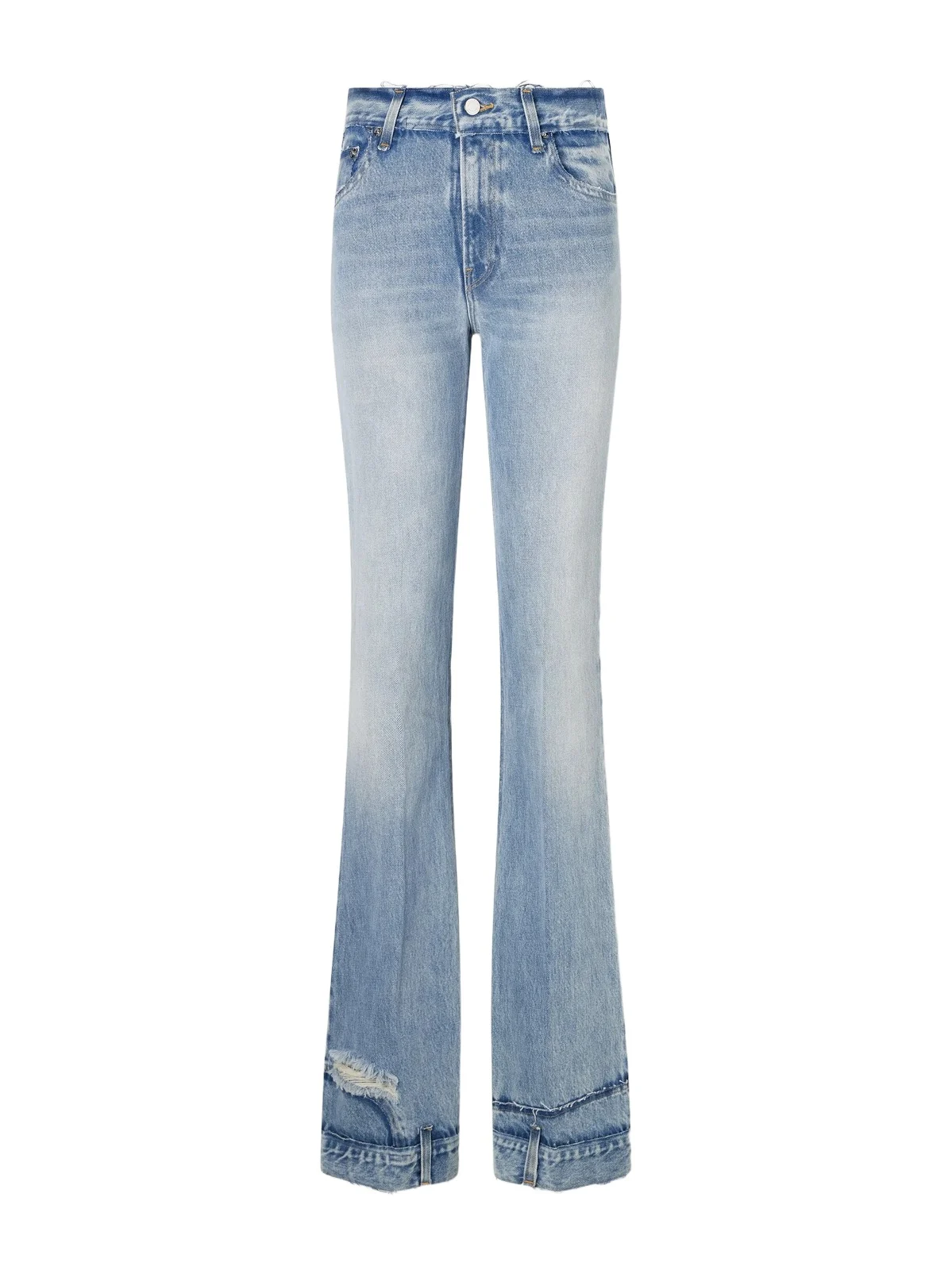 Flora Distressed Mid-rise Flared Jeans Flora Distressed Mid-rise Flared Jeans