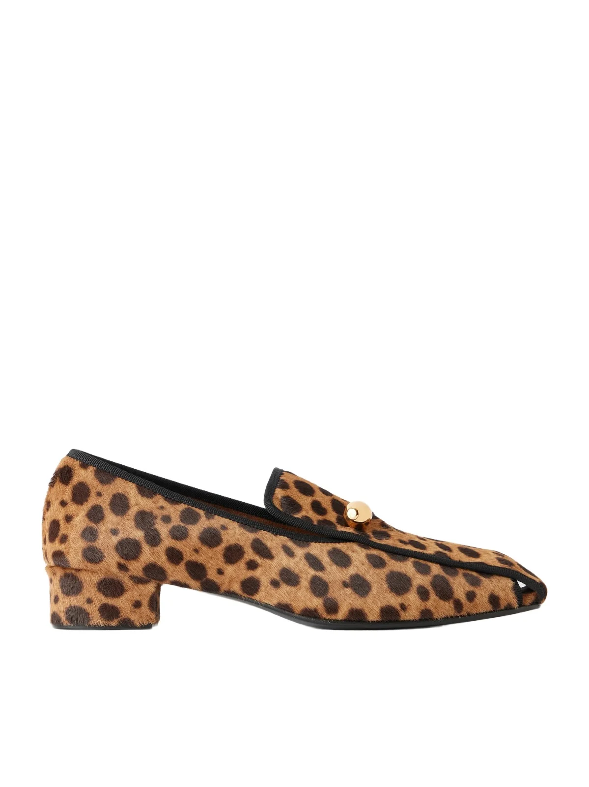 Showtime 30 Leopard-print Pony Hair Loafers