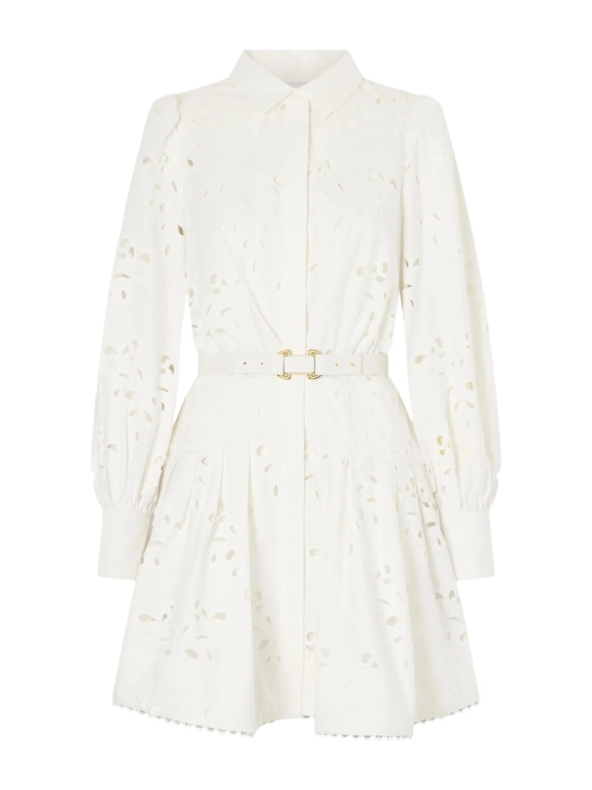 Artesan Beltedbroderie Anglaise Poplin Mini Dress