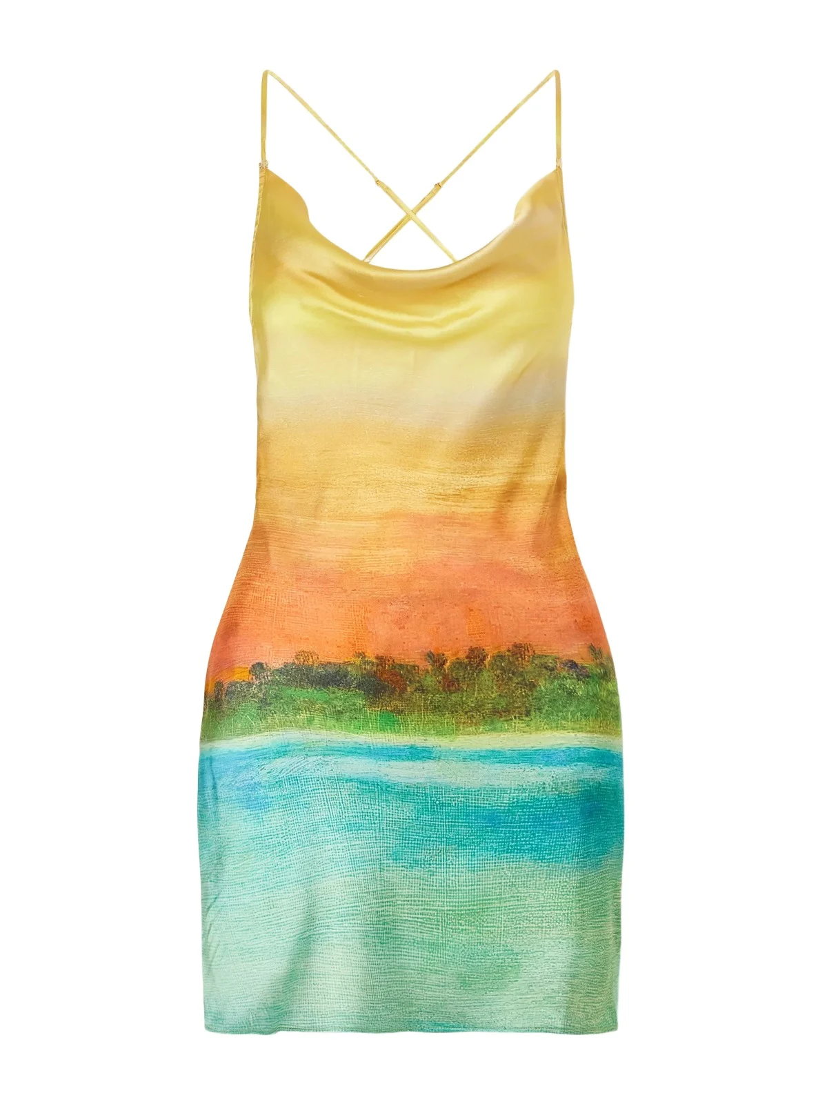 Formentera Printed Silk-blend Mini Dress Formentera Printed Silk-blend Mini Dress