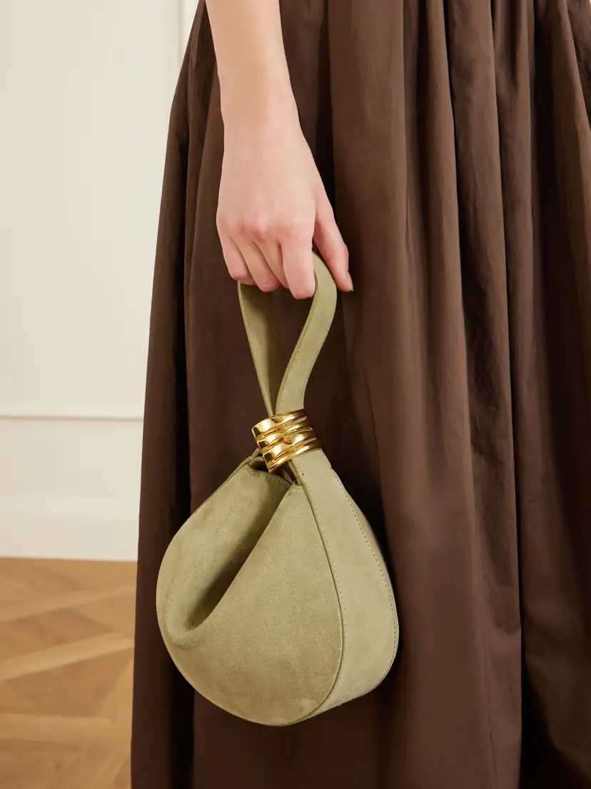 AMANU The Zambia Stacked Ring Suede Top-handle Bag | Thumbnail 2