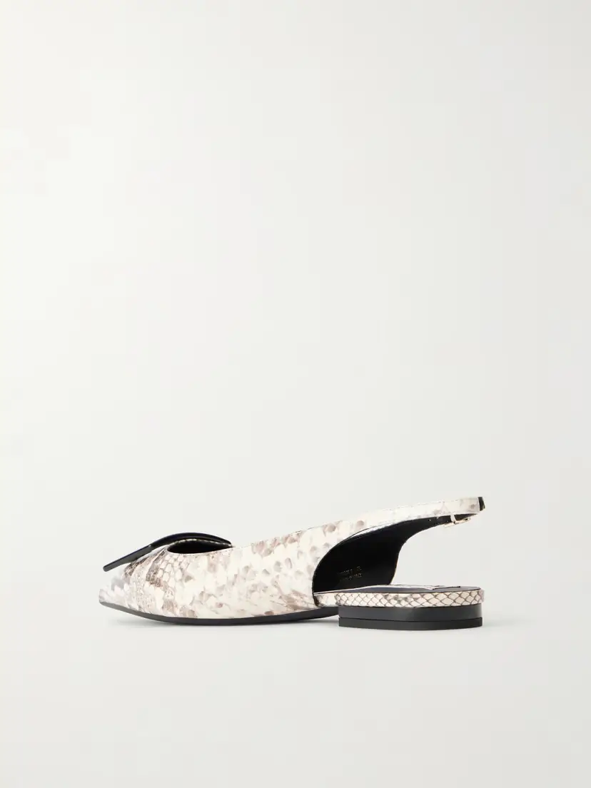 Roger Vivier Gommettine Buckled Snake-effect Leather Slingback Ballet Flats | Thumbnail 3 Roger Vivier Gommettine Buckled Snake-effect Leather Slingback Ballet Flats | Thumbnail 3