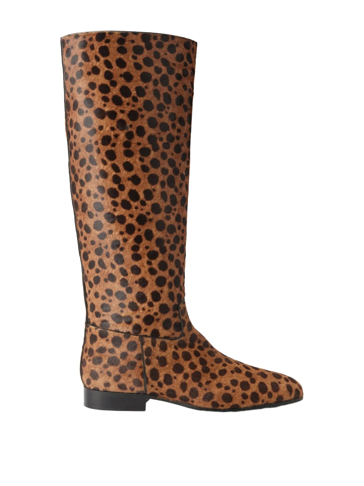 Rein It Animal-print Pony-hair Knee Boots