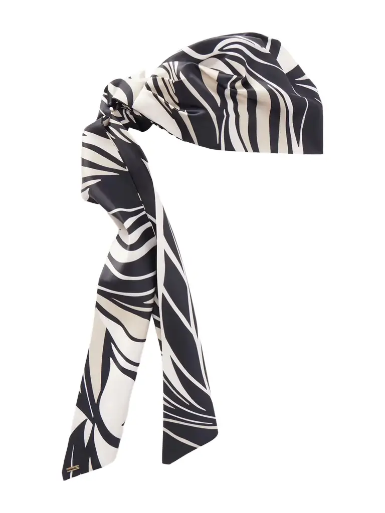 Eugenia Kim Gigi Wave-printed Satin Scarf | Image 1 Eugenia Kim Gigi Wave-printed Satin Scarf | Image 1