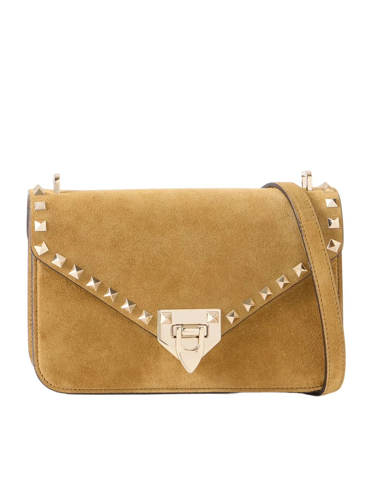Rockstud Embellished Suede Shoulder Bag Rockstud Embellished Suede Shoulder Bag