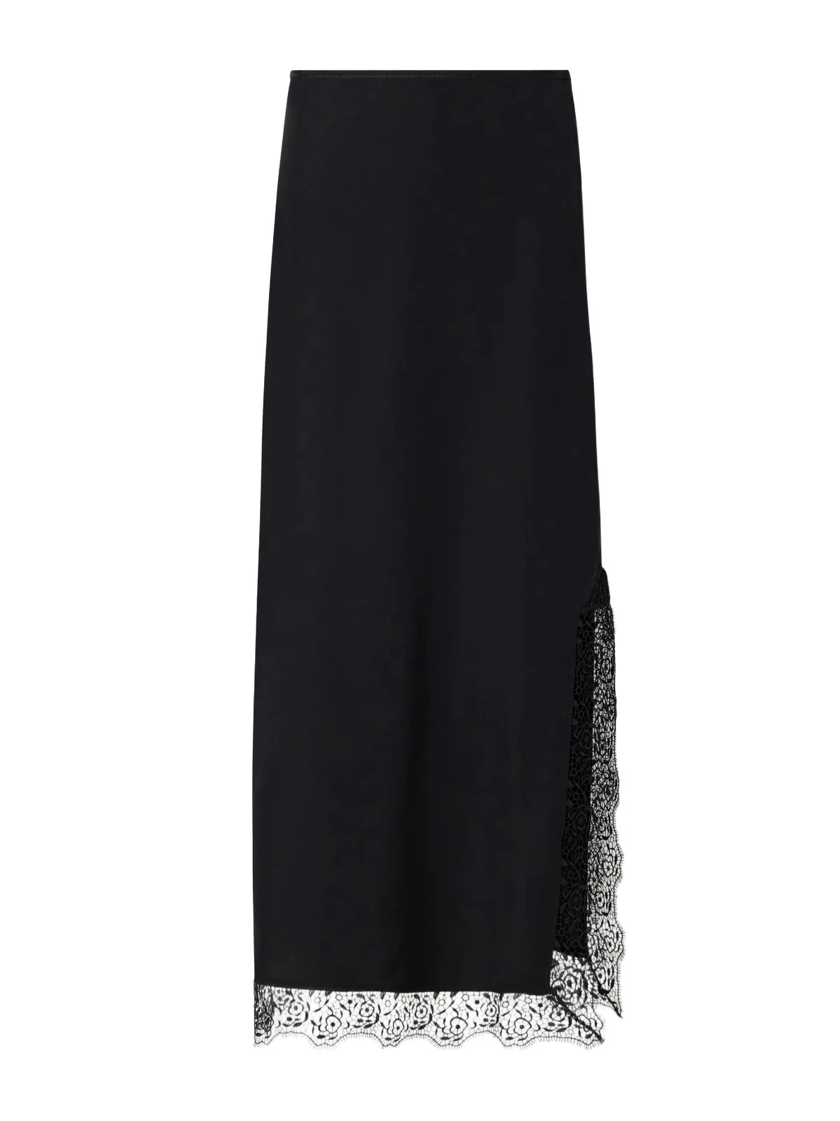 Phoenix Lace-trimmed Silk-blend Midi Skirt