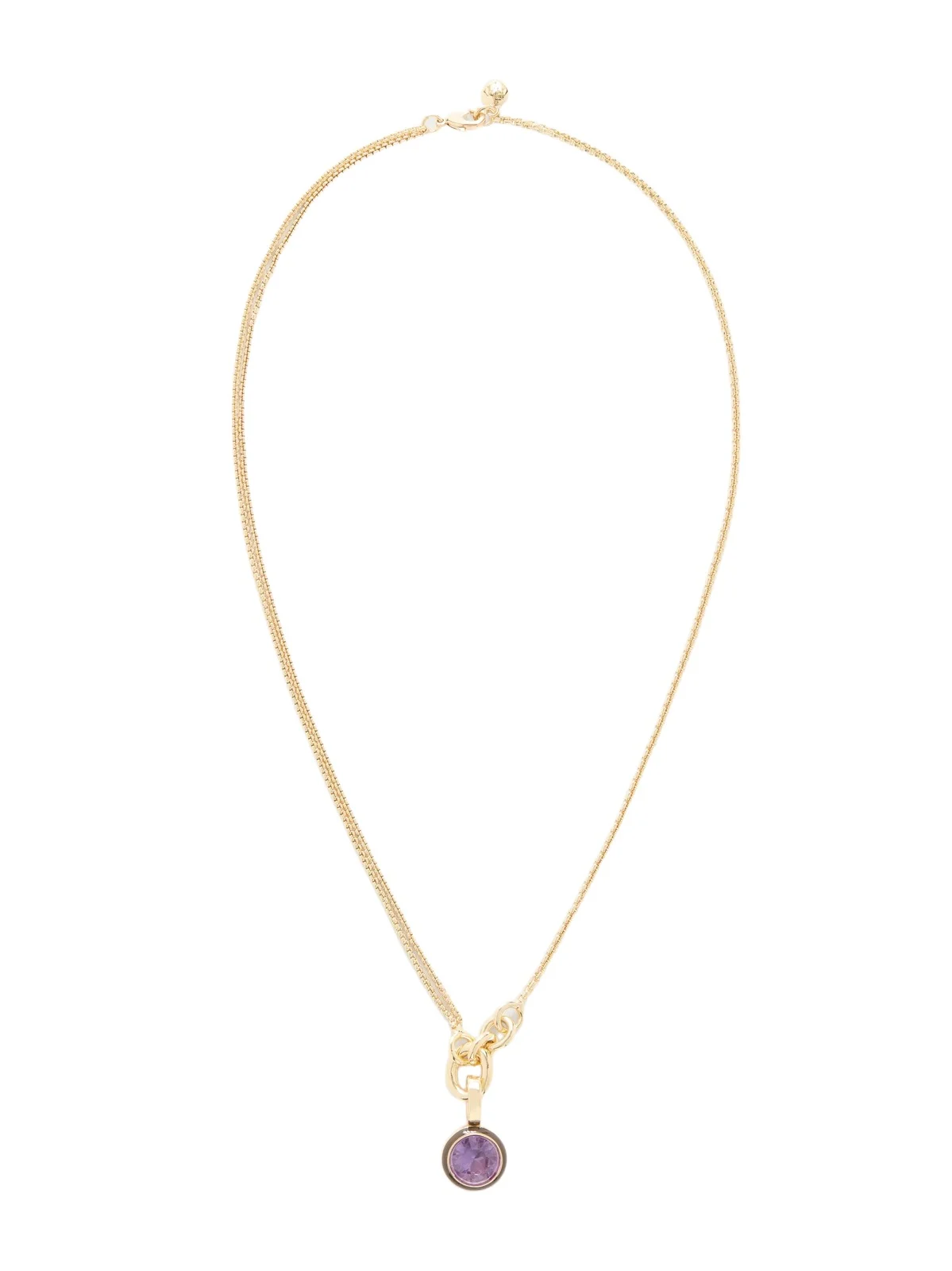 The Single Drop Gold-tone And Cubic Zirconia Necklace The Single Drop Gold-tone And Cubic Zirconia Necklace