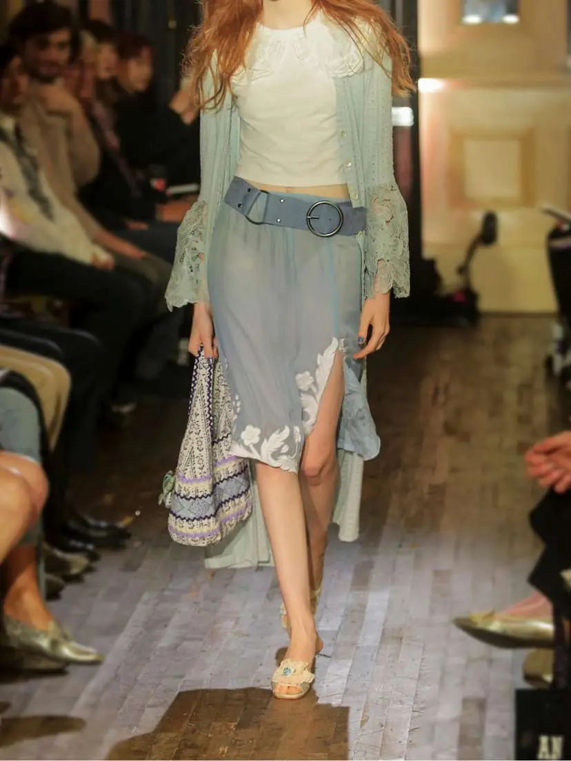 ANNA SUI Embroidered Silk-satin Midi Skirt | Thumbnail 5 ANNA SUI Embroidered Silk-satin Midi Skirt | Thumbnail 5