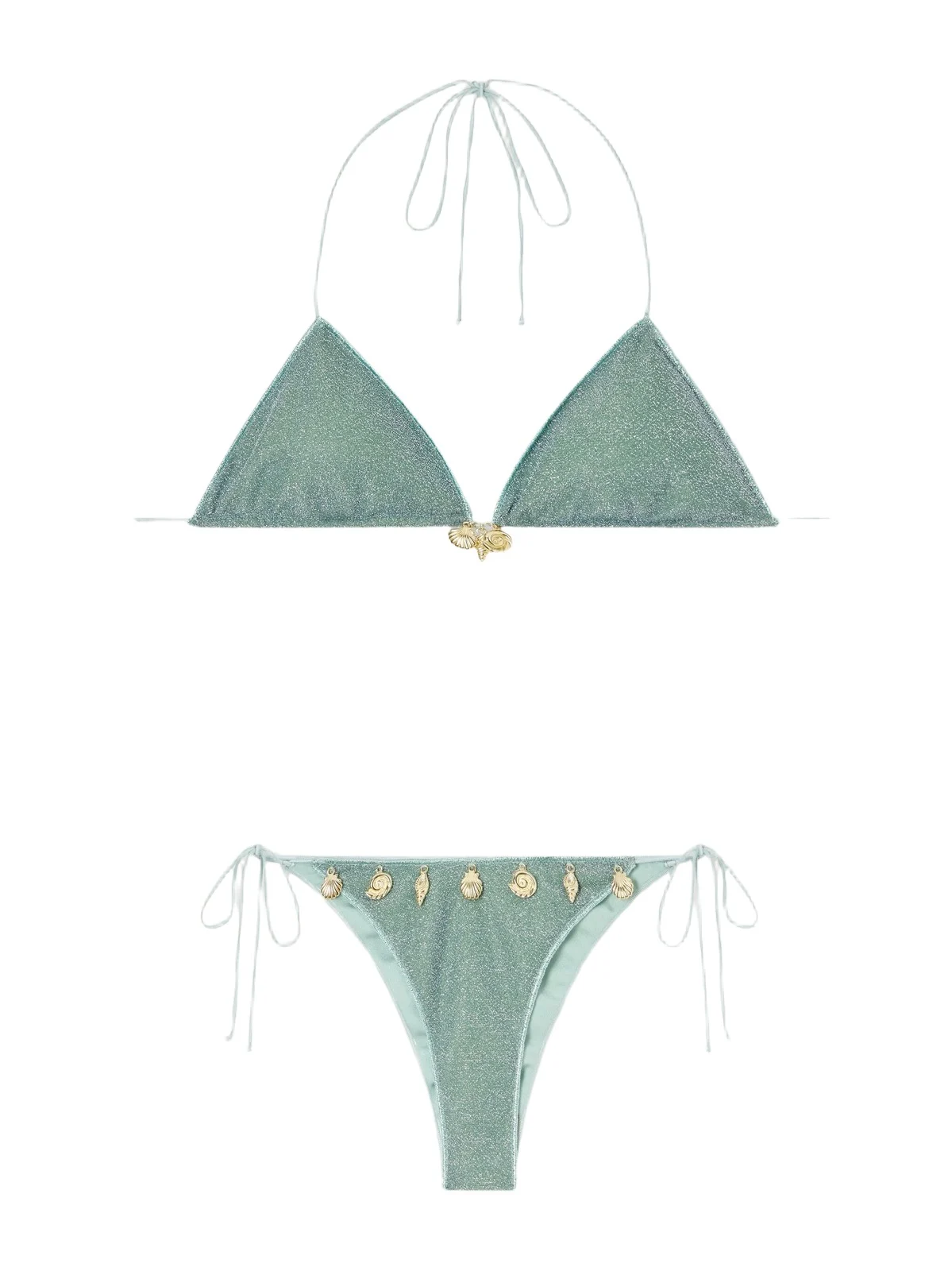 Oséree Lumiere Metallic Charm-detail Bikini