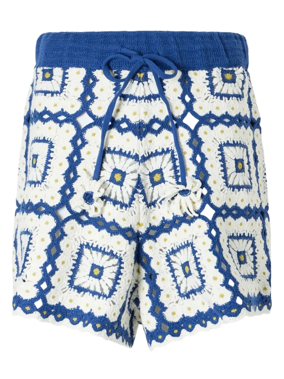 Dolly Crochet-knit Cotton Shorts Dolly Crochet-knit Cotton Shorts
