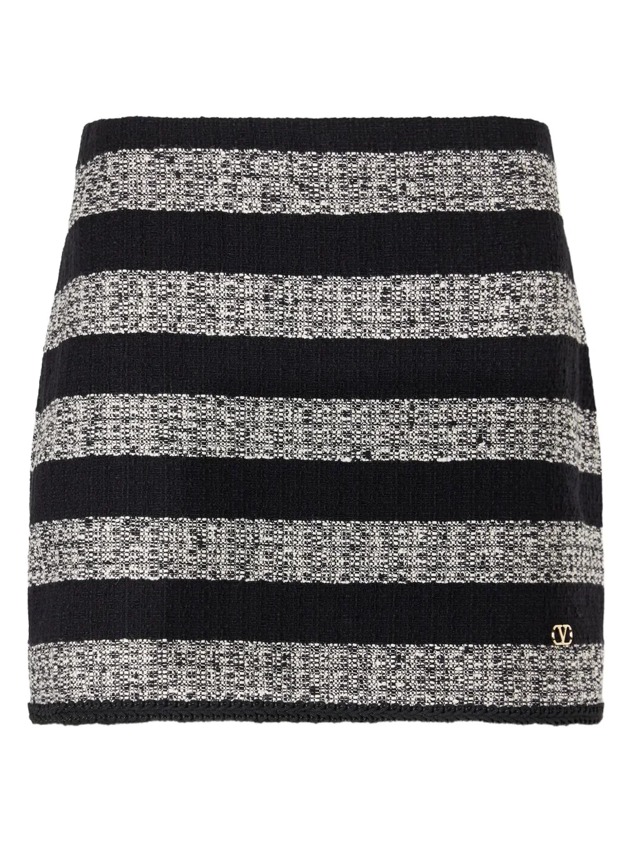 Striped Tweed Mini Skirt