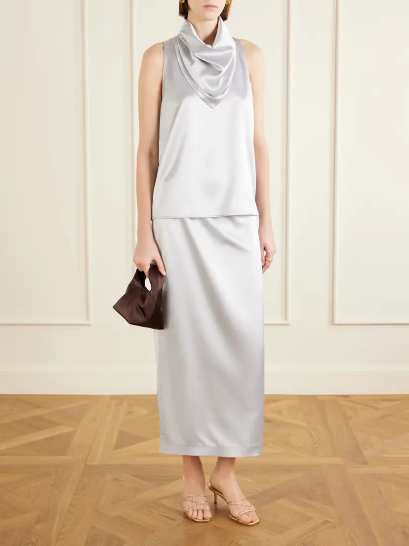 VIOLANTE NESSI Innamorato Satin Top | Thumbnail 2