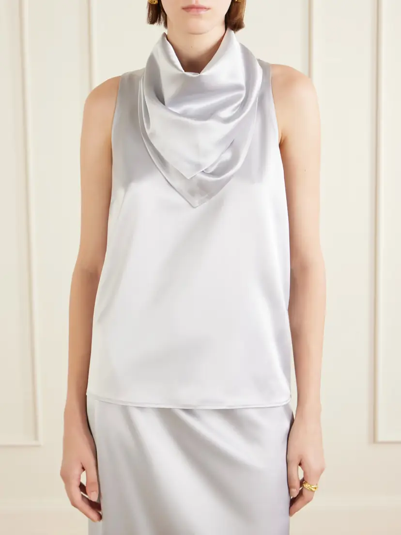 VIOLANTE NESSI Innamorato Satin Top | Thumbnail 3
