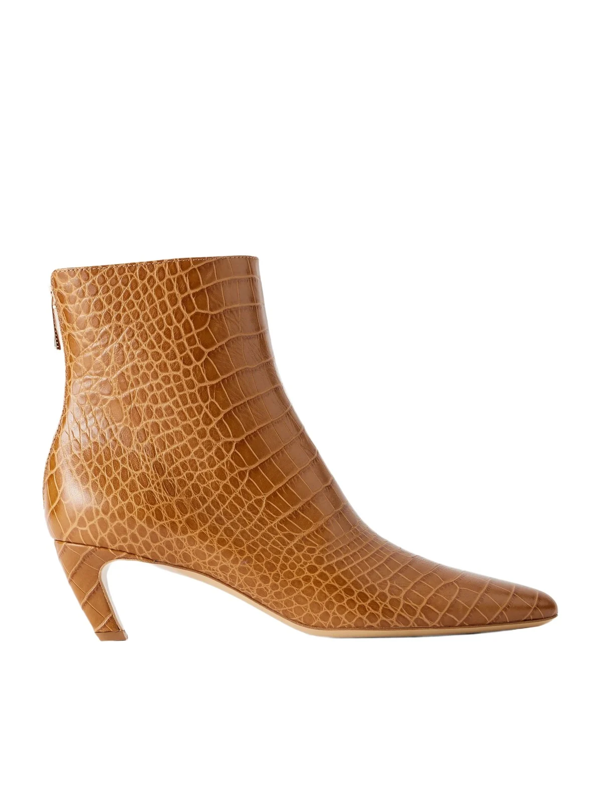 Clayton 50 Croc-effect Leather Ankle Boots