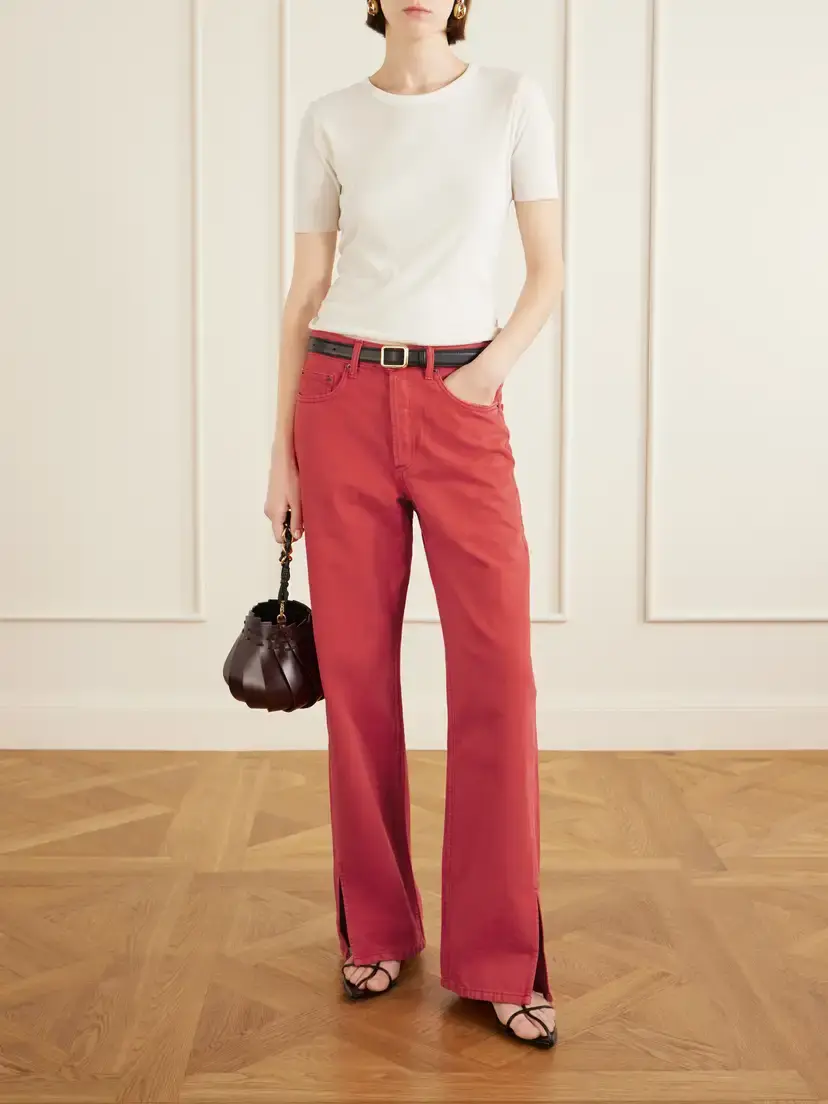 B SIDES Charlot Split Hem Mid-rise Wide-leg Jeans | Thumbnail 2 B SIDES Charlot Split Hem Mid-rise Wide-leg Jeans | Thumbnail 2