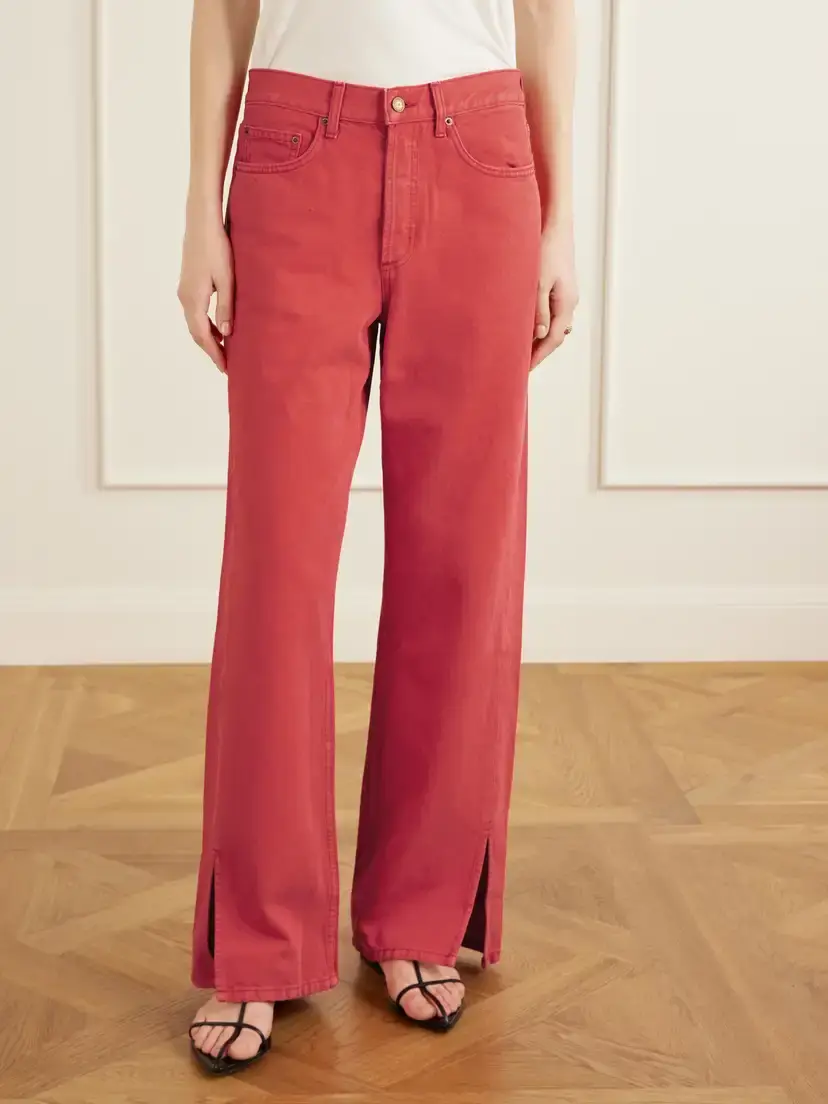 B SIDES Charlot Split Hem Mid-rise Wide-leg Jeans | Thumbnail 3 B SIDES Charlot Split Hem Mid-rise Wide-leg Jeans | Thumbnail 3