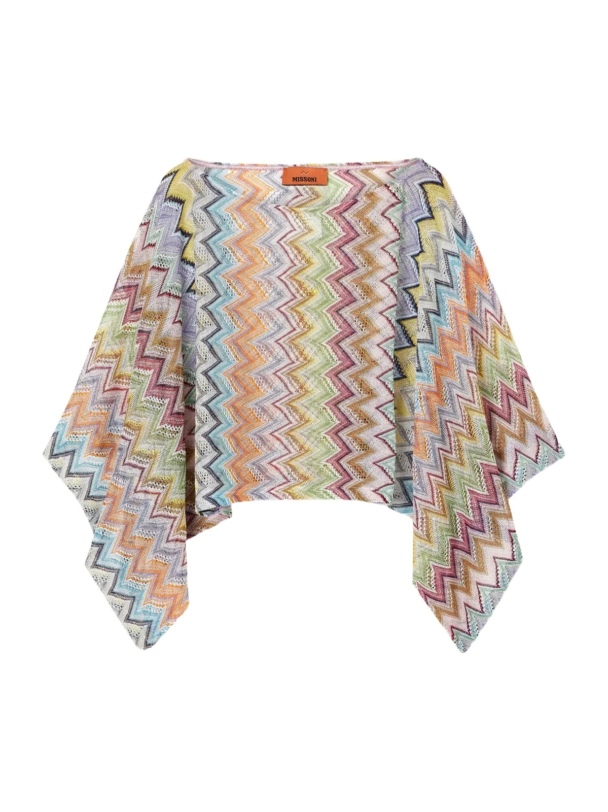 Striped Cropped Metallic Crochet-knit Top Striped Cropped Metallic Crochet-knit Top