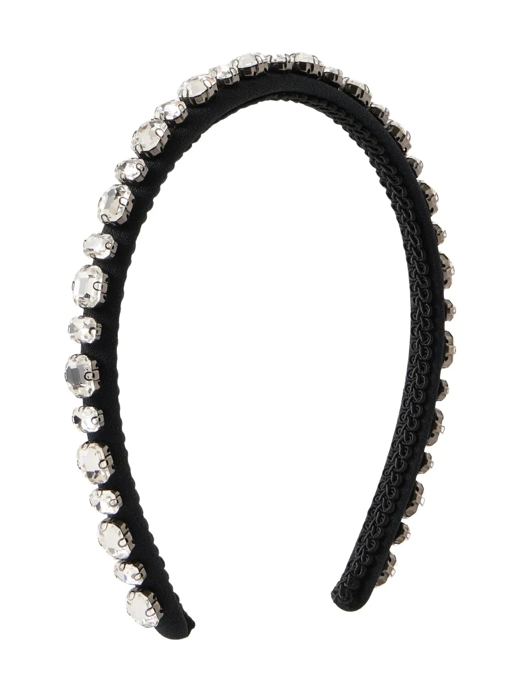 Erdem Narrow Emb Crystal-embellished Woven Headband