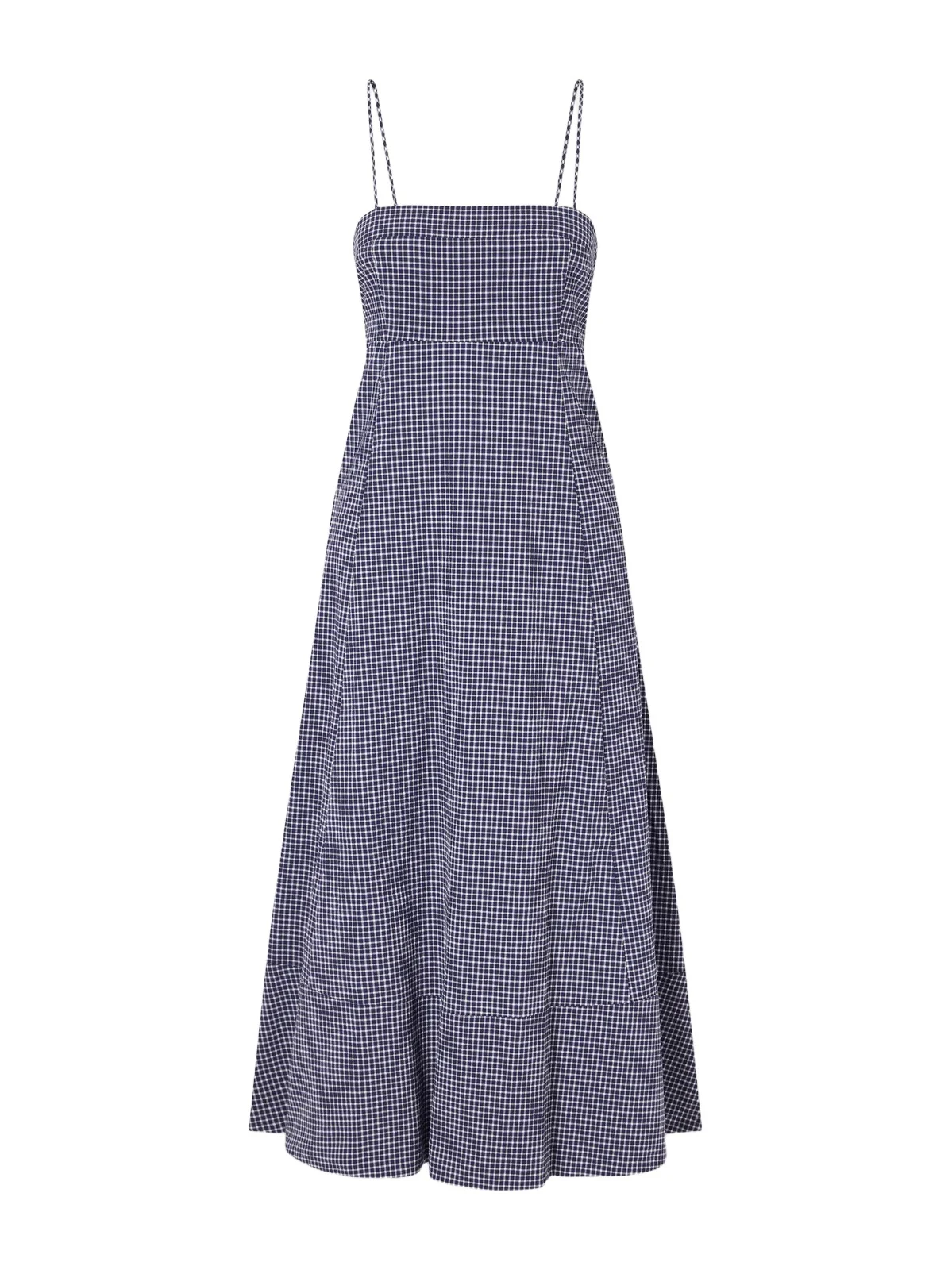La Ligne Thay Gingham Knot-detailed Cut-out Seersucker Midi Dress