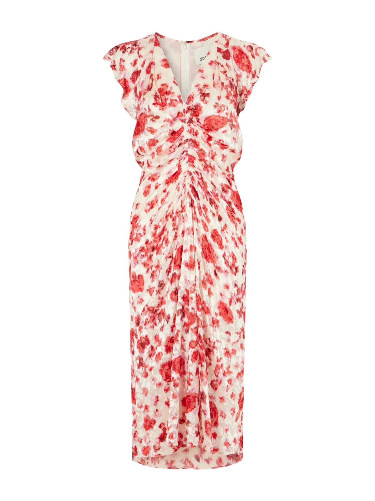 Lyndsay Ruffled Gathered Floral-print Chiffon Midi Dress Lyndsay Ruffled Gathered Floral-print Chiffon Midi Dress