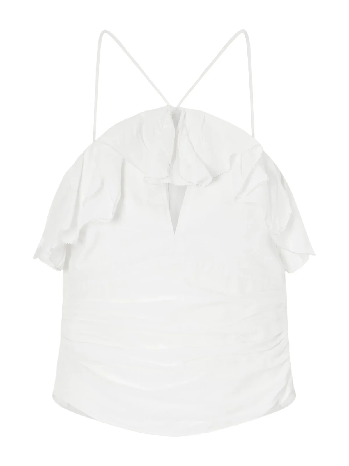 Djimia Ruffled Cotton-blend Tank Djimia Ruffled Cotton-blend Tank