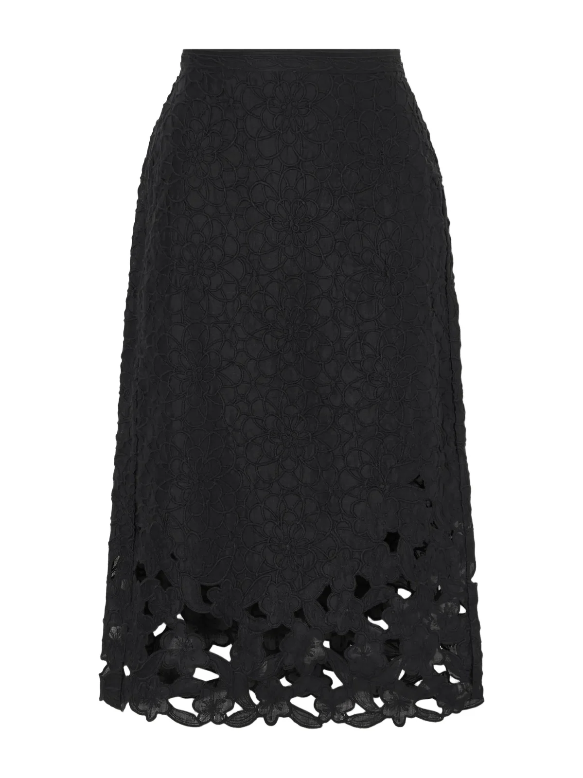 Reysha Embroidered Ramie Midi Skirt Reysha Embroidered Ramie Midi Skirt
