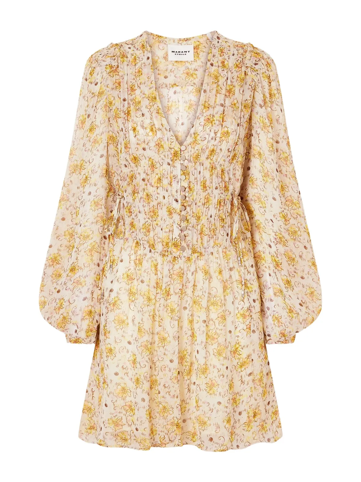 Florel Floral-print Crêpe De Chine Mini Dress Florel Floral-print Crêpe De Chine Mini Dress