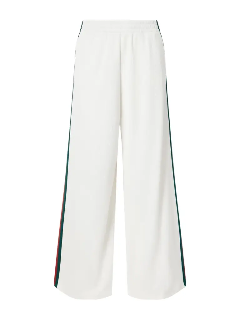 Gucci Striped Ribbed-jersey Wide-leg Pants | Image 1 Gucci Striped Ribbed-jersey Wide-leg Pants | Image 1