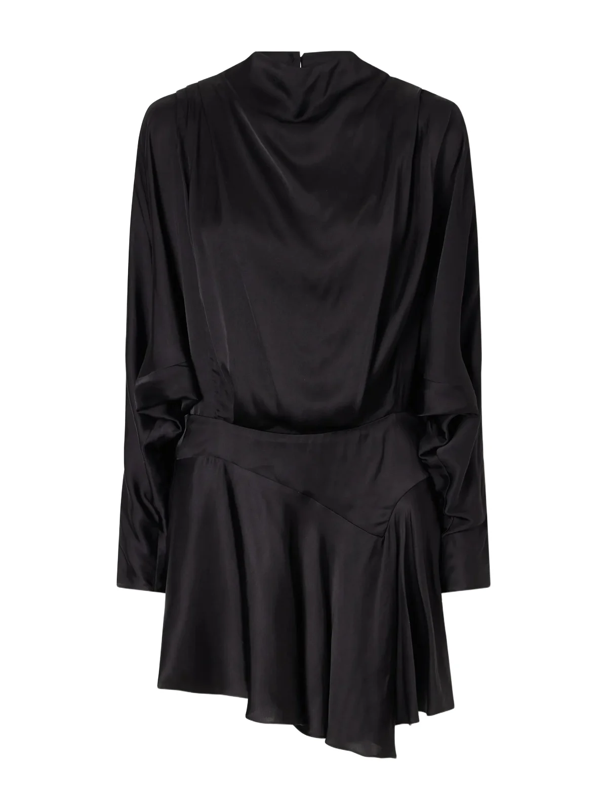 Neline Draped Satin Mini Dress Neline Draped Satin Mini Dress