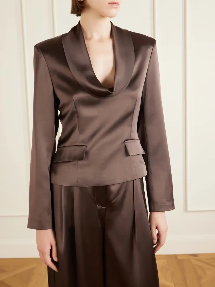 VIOLANTE NESSI Kendal Satin Blouse | Thumbnail 3