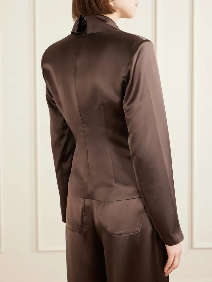 VIOLANTE NESSI Kendal Satin Blouse | Thumbnail 4