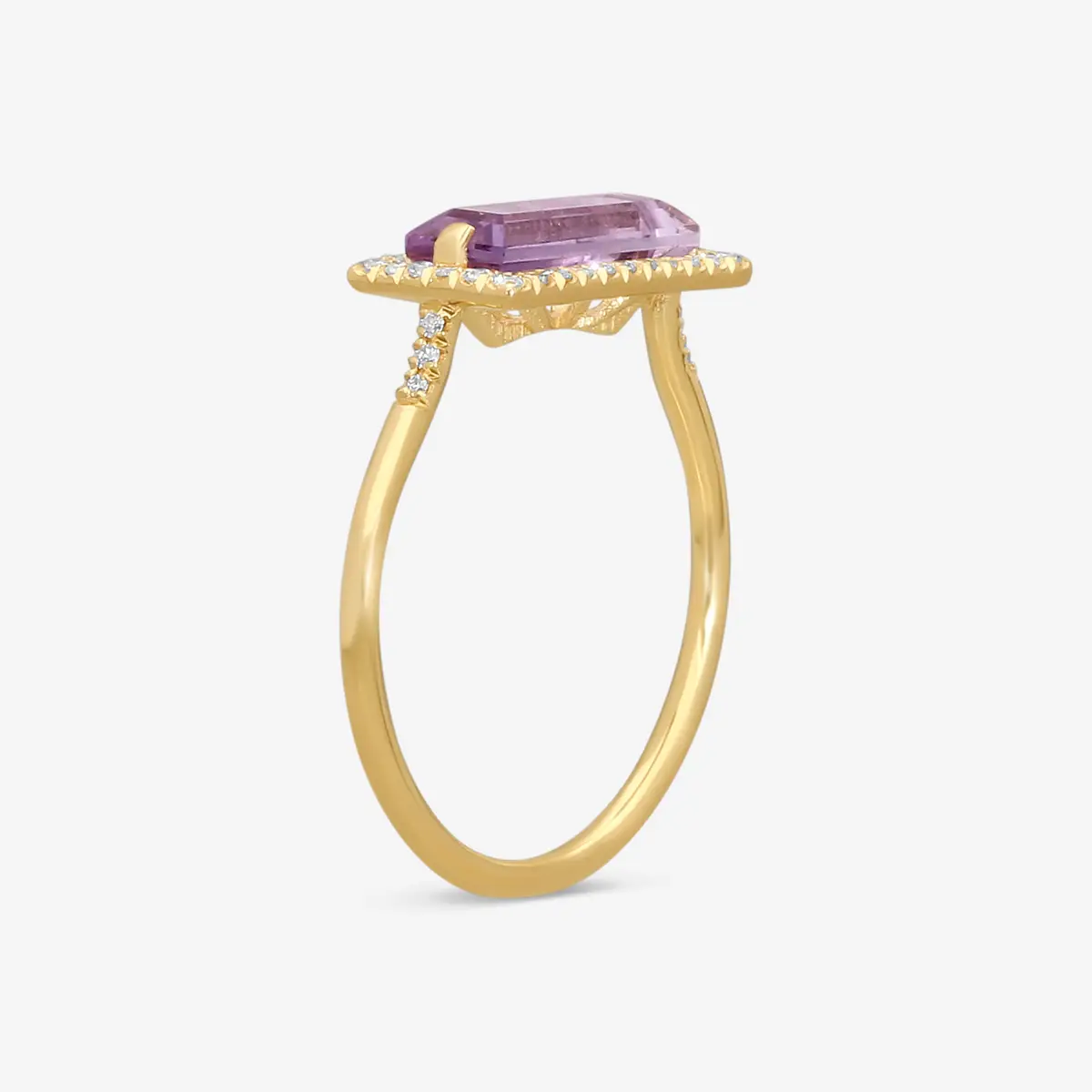 Suzanne Kalan Suzanne Kalan 14K Yellow Gold Diamond & Rose Quartz Ring Sz. 6.5 by The Solist | Thumbnail 2 Suzanne Kalan Suzanne Kalan 14K Yellow Gold Diamond & Rose Quartz Ring Sz. 6.5 by The Solist | Thumbnail 2