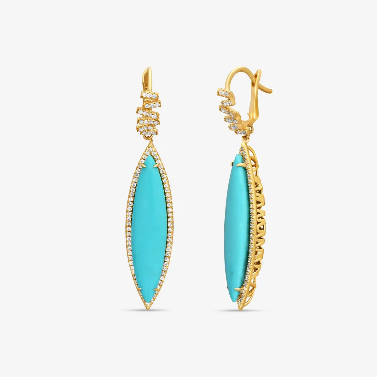 Suzanne Kalan Suzanne Kalan 18K Yellow Gold Turquoise Drop Earrings by The Solist | Thumbnail 3 Suzanne Kalan Suzanne Kalan 18K Yellow Gold Turquoise Drop Earrings by The Solist | Thumbnail 3