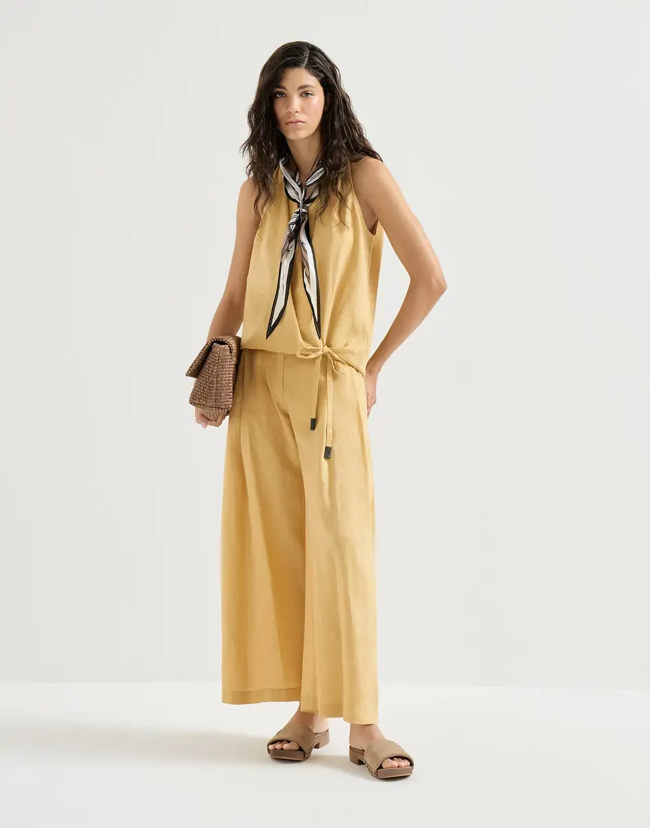 Brunello Cucinelli Linen wrap effect vest with monili | Thumbnail 5