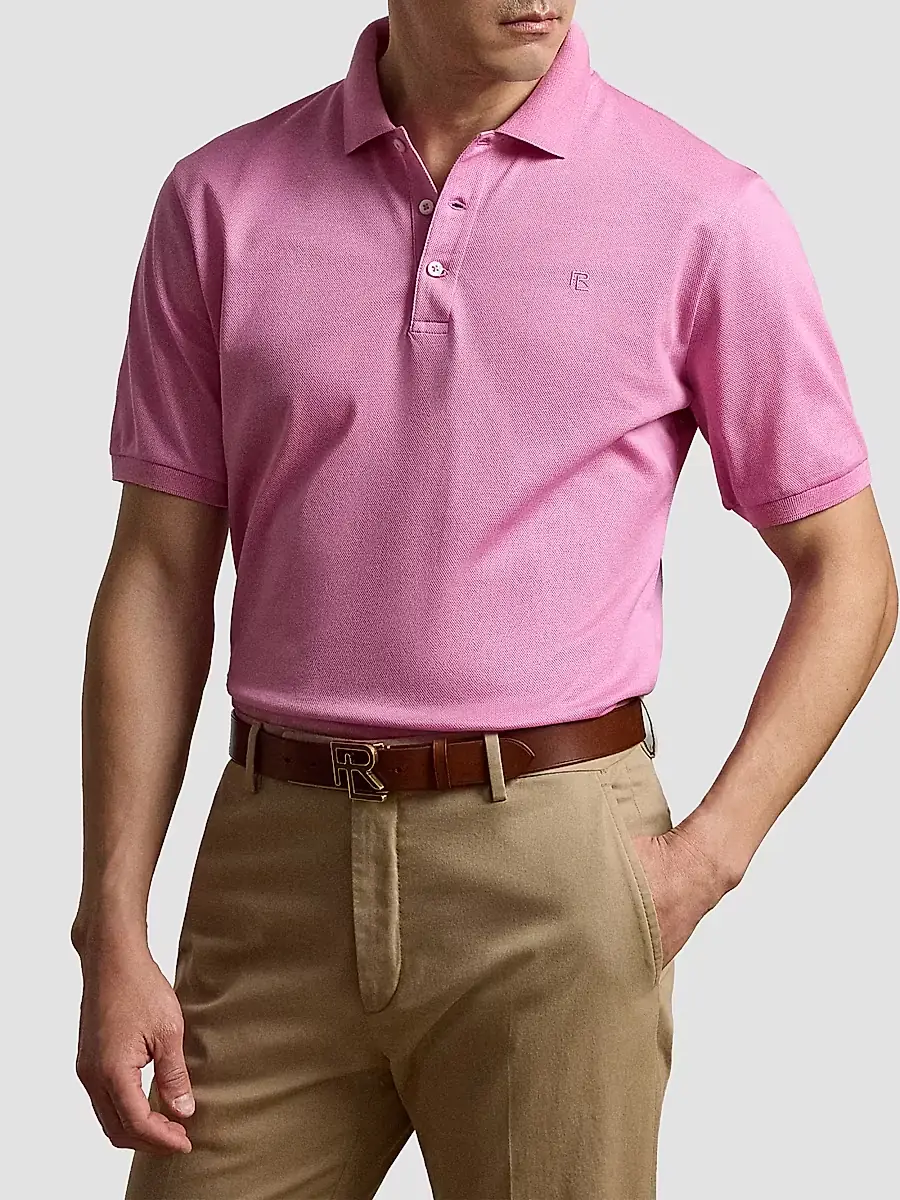 Ralph Lauren Purple Label Men's RL Cotton Piqué Polo Shirt | Thumbnail 3