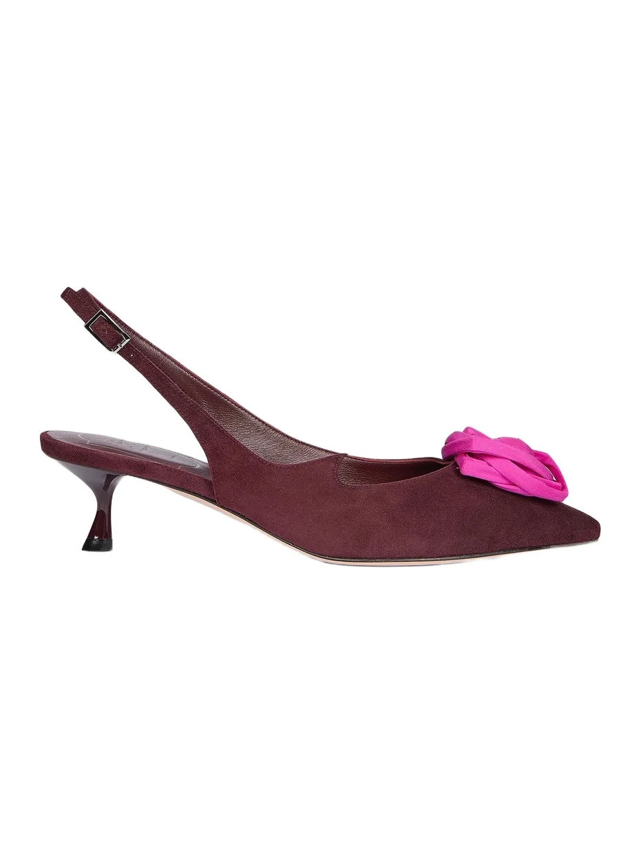 Women's I Love Vivier 45MM Rose Suede Slingback Pumps