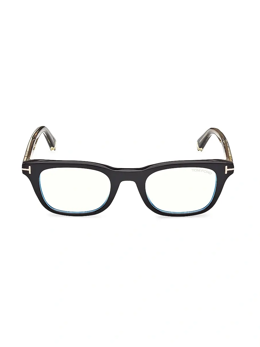 Tom Ford Men's 50MM Blue Block Rectangular Eyeglasses | Thumbnail 2 Tom Ford Men's 50MM Blue Block Rectangular Eyeglasses | Thumbnail 2