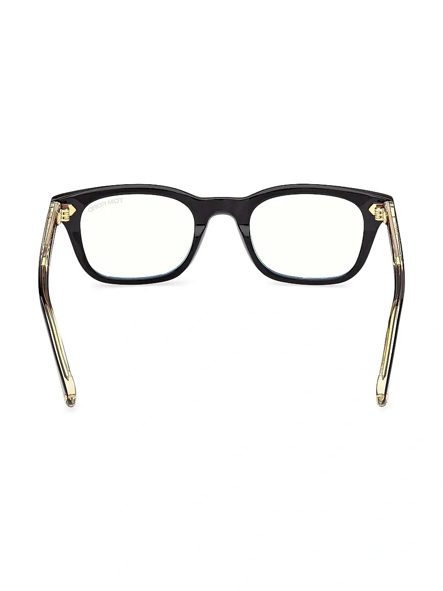 Tom Ford Men's 50MM Blue Block Rectangular Eyeglasses | Thumbnail 5 Tom Ford Men's 50MM Blue Block Rectangular Eyeglasses | Thumbnail 5